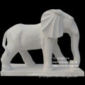 White Marble Elephant Statue (AMS-C070)
